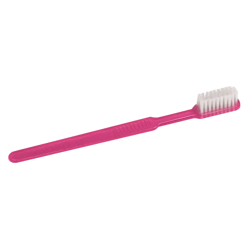 Dental PS Einmalzahnbürste mit Zahnpasta, Farbe pink, 15 x 2,6 cm, Med-Comfort: Polystyrol Einwegzahnbürste für Reisen und den Gebrauch vor zahnärtzlichen Behandlungen als Dentalbedarf kaufen.